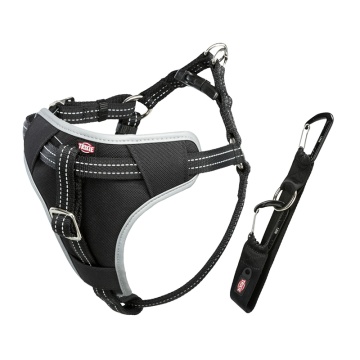 Trixie Ζώνη Ασφαλείας με Σαμαράκι Μαύρο S-M 40-55cm/17mm