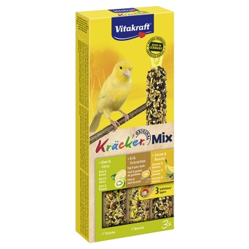 Vitakraft Kracker Trio Mix με Πορτοκάλι, Μπανάνα & Ακτινίδιο για Καναρίνια 3τμχ