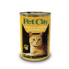 Pet City Γάτας Μπουκιές με Γαλοπούλα & Κοτόπουλο 410gr