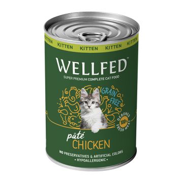 Wellfed Kitten Κοτόπουλο σε Πατέ 400gr