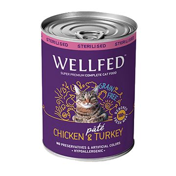 Wellfed Sterilised Κοτόπουλο & Γαλοπούλα σε Πατέ 400gr