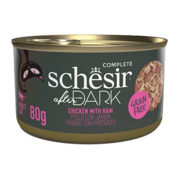Schesir Cat After Dark Κομματάκια Κοτόπουλο & Ζαμπόν 80gr