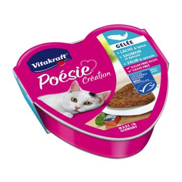 Vitakraft Poesie με Σολομό & Σπανάκι σε Ζελέ 85gr