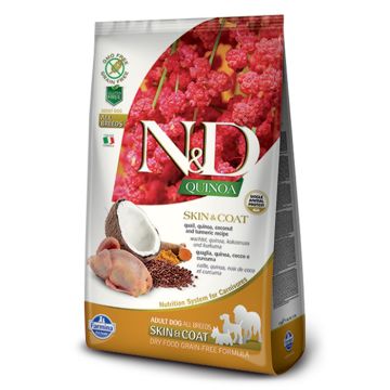 N&D Quinoa Dog Skin & Coat με Ορτύκι 2.5kg