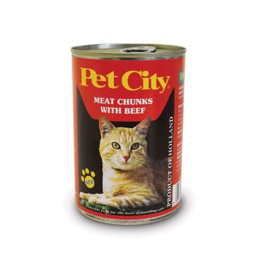 Pet City Γάτας Μπουκιές με Βοδινό 410gr