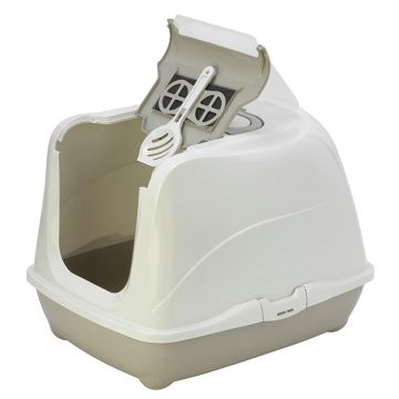 Moderna Flip Cat Jumbo Κλειστή Τουαλέτα Γάτας Γκρι 57.6x43.9x41cm