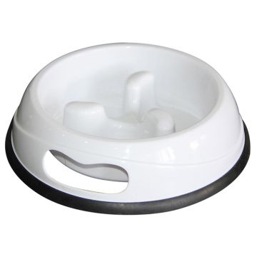 Pawise Slow Μπολ Πλαστικό Άσπρο 1000ml