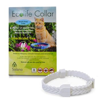 Ecolife Αντιπαρασιτικό Περιλαίμιο Γάτας Λευκό
