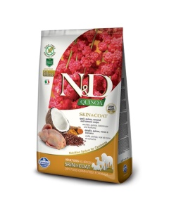 N&D Quinoa Dog Skin & Coat με Ορτύκι 7kg