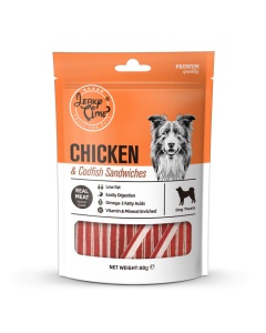 Jerky Time Chicken & Codfish Sandwich 80gr
